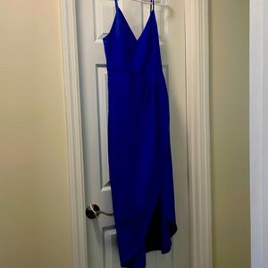Royal blue tulip midi dress